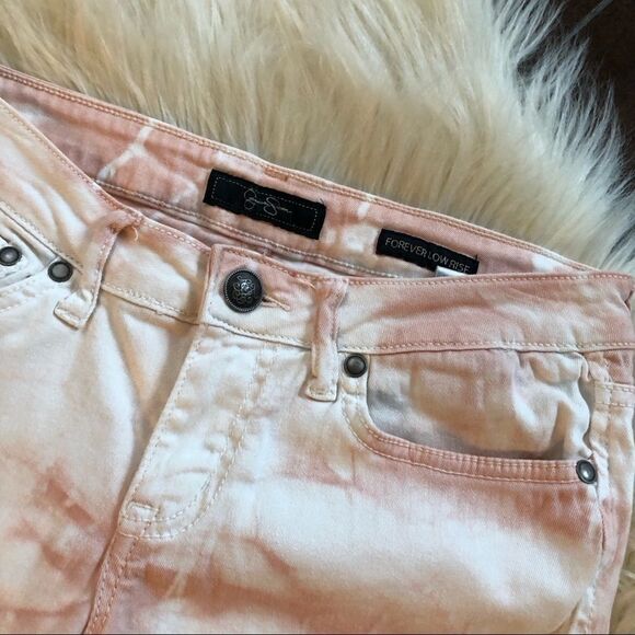 Jessica Simpson Forever Low Rise Pk/Wht Tie Dye 28 - Picture 3 of 9